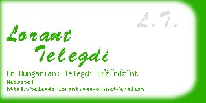 lorant telegdi business card